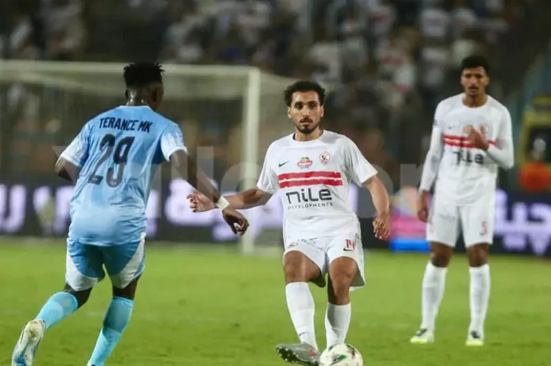 أحمد حمدي خلال مباراة الزمالك وديكيداها